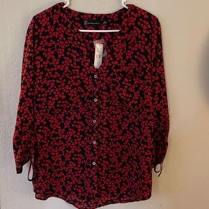 Super Cute New York & Co. Blouse w/Front Pockets. Sz XL, NWT! Perfect Gift!
